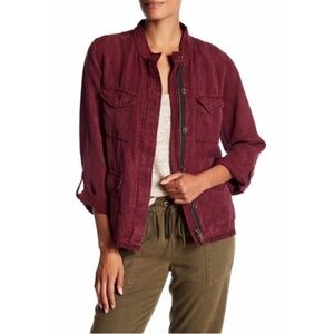 Sanctuary Roy Frayed Hem Surplus Utility Jacket Woman’s Size Small